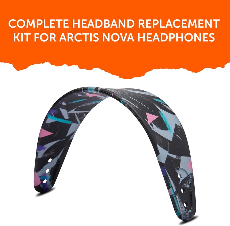 WC HeadbandZ Arctis Nova - Upgraded Silicone Headband for Arctis Nova Headsets by Wicked Cushions - Enhanced Flexibility, Comfort, and Style with Matching Earpad Designs | 90's Black - Image 5